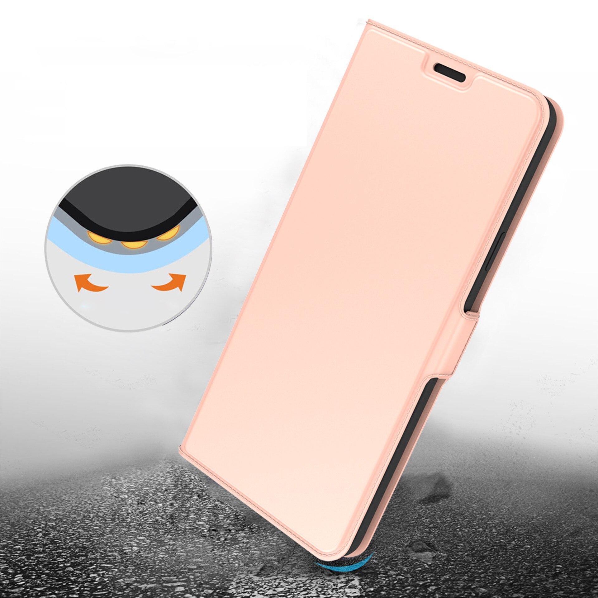 Étui portefeuille Slim Card Wallet Huawei P30 or rose