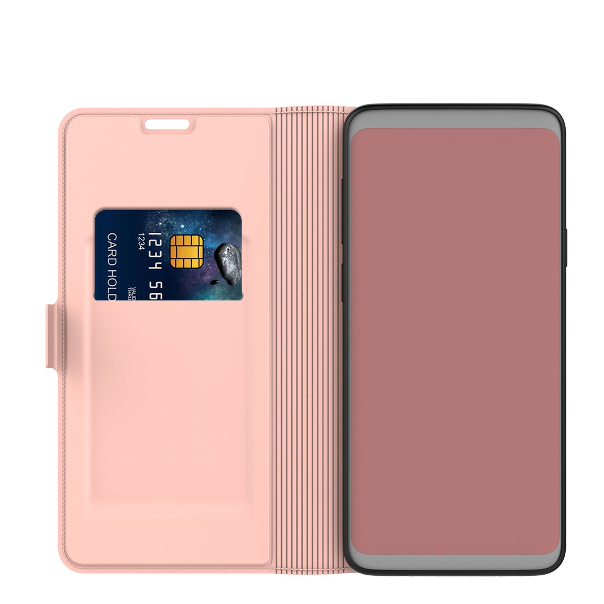 Étui portefeuille Slim Card Wallet OnePlus Nord 2 5G Rose