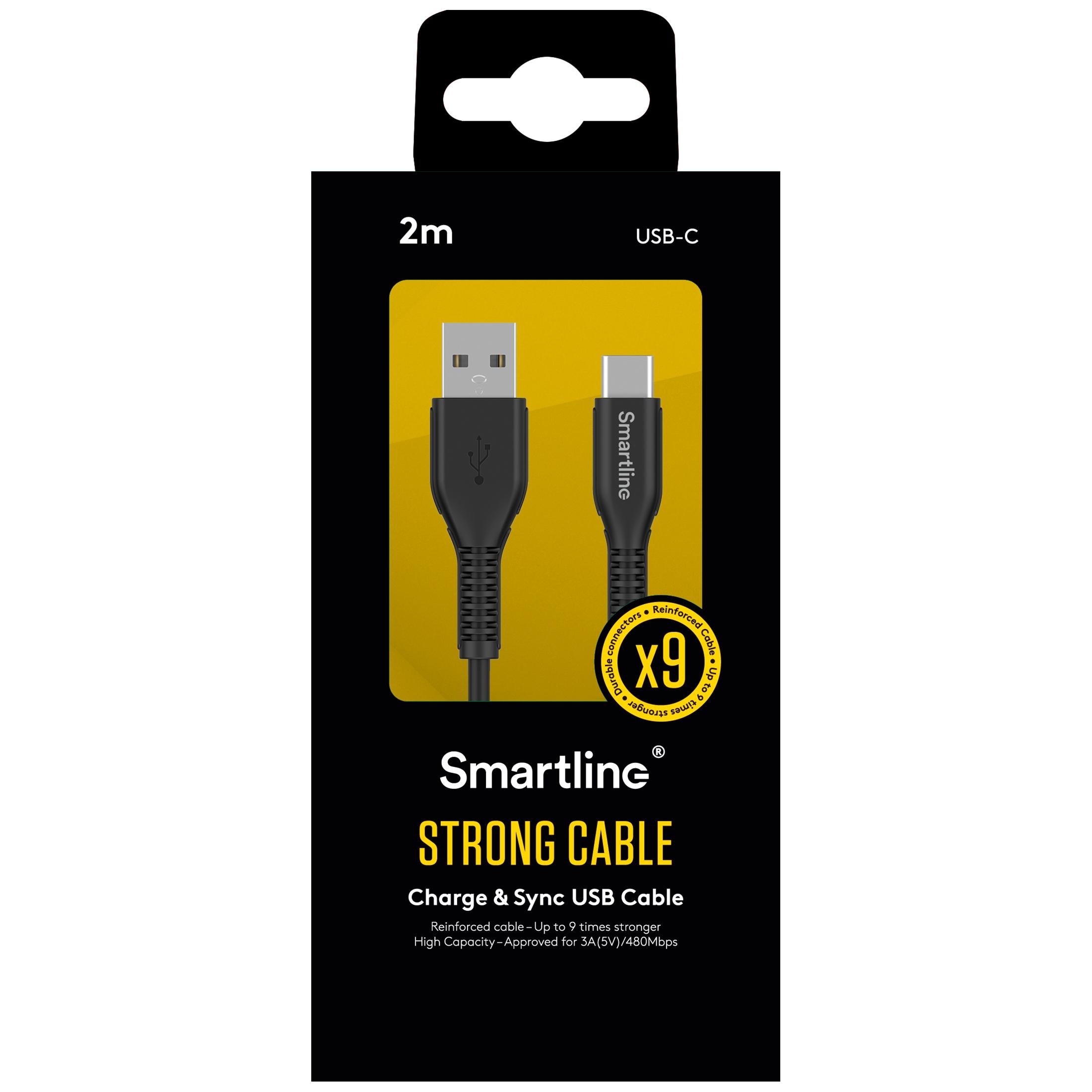 Strong Câble USB-A vers USB-C 2 mètres Noir