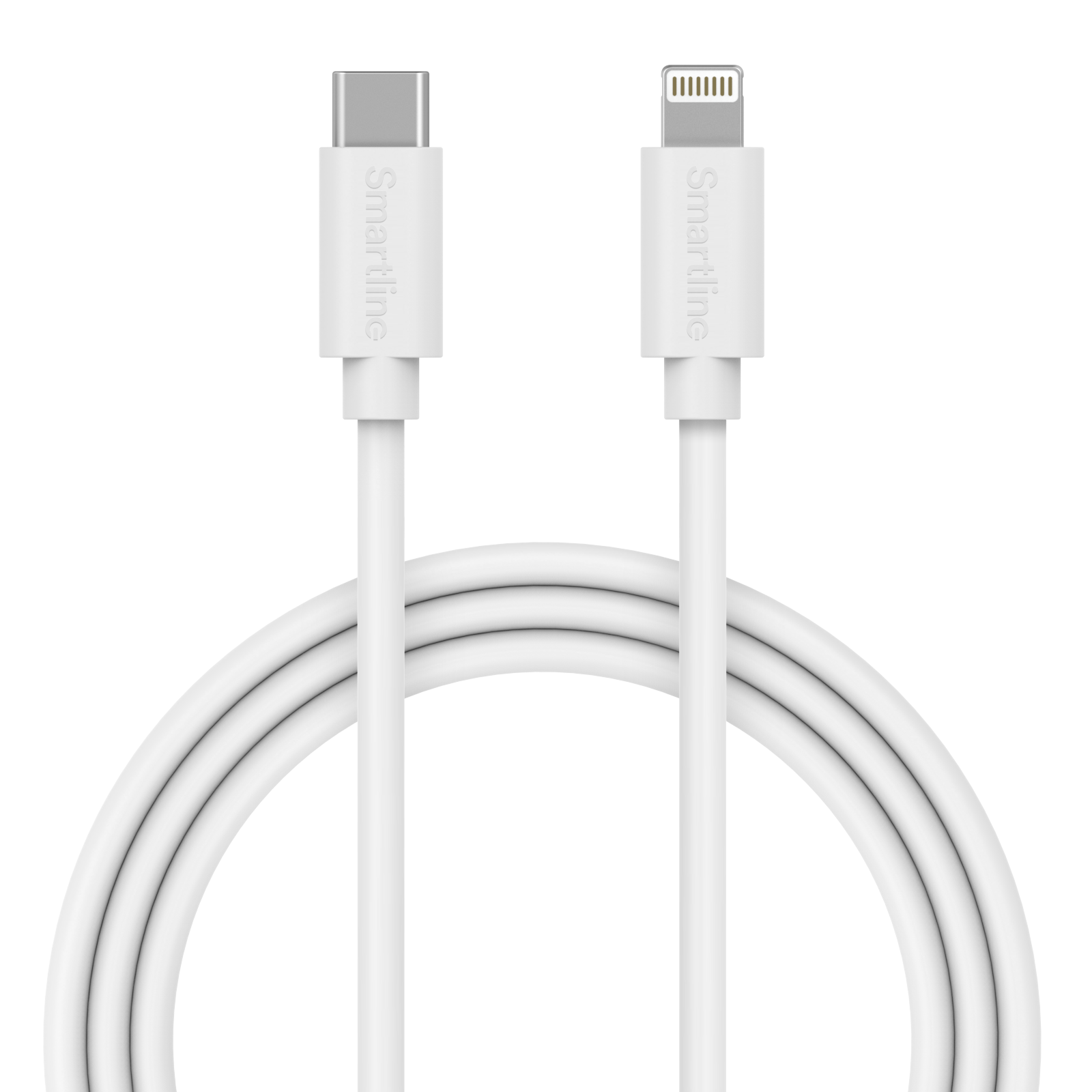 Câble Long USB-C vers Lightning 2 mètres iPhone 13 Mini blanc