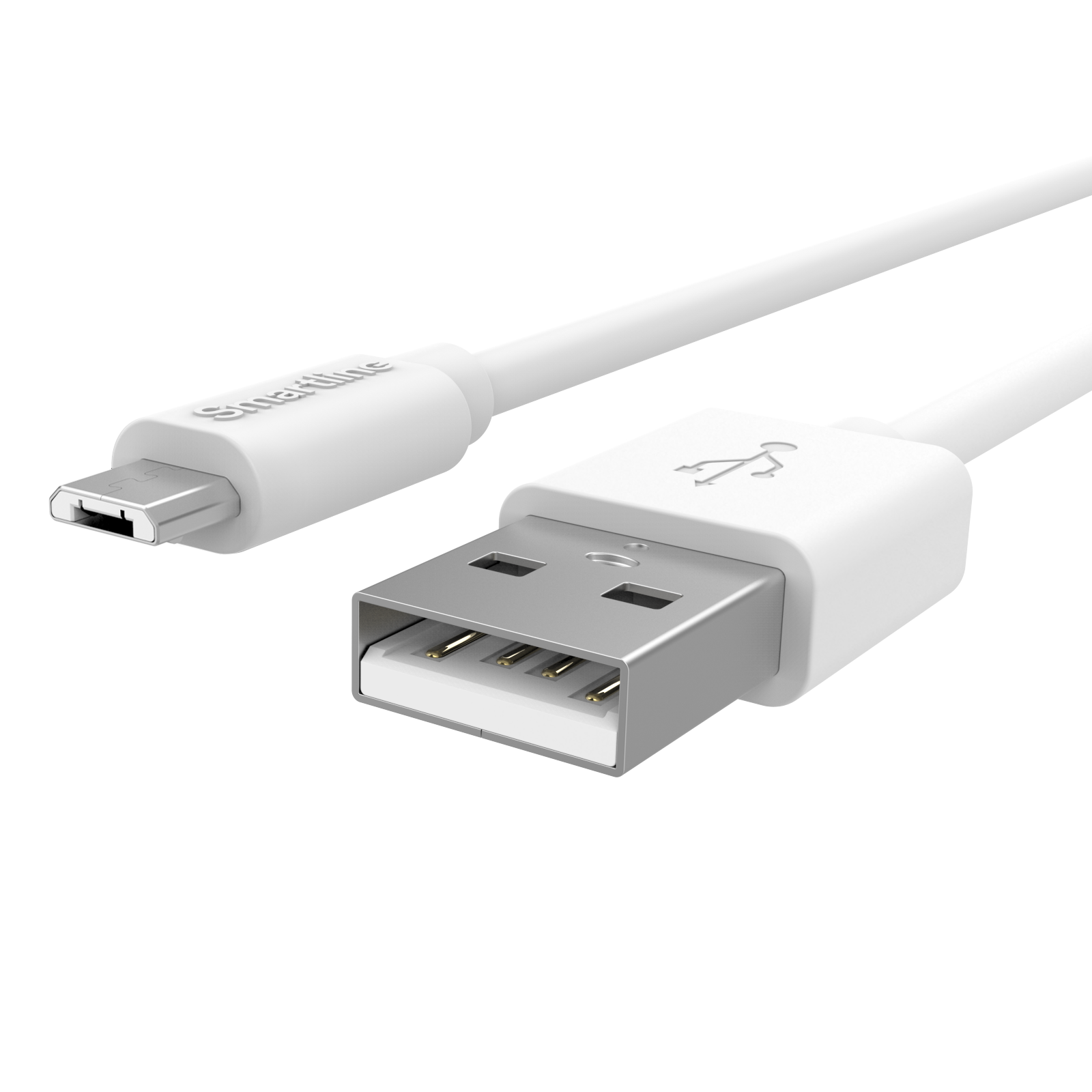 Câble USB-A vers MicroUSB 2 mètres Blanc