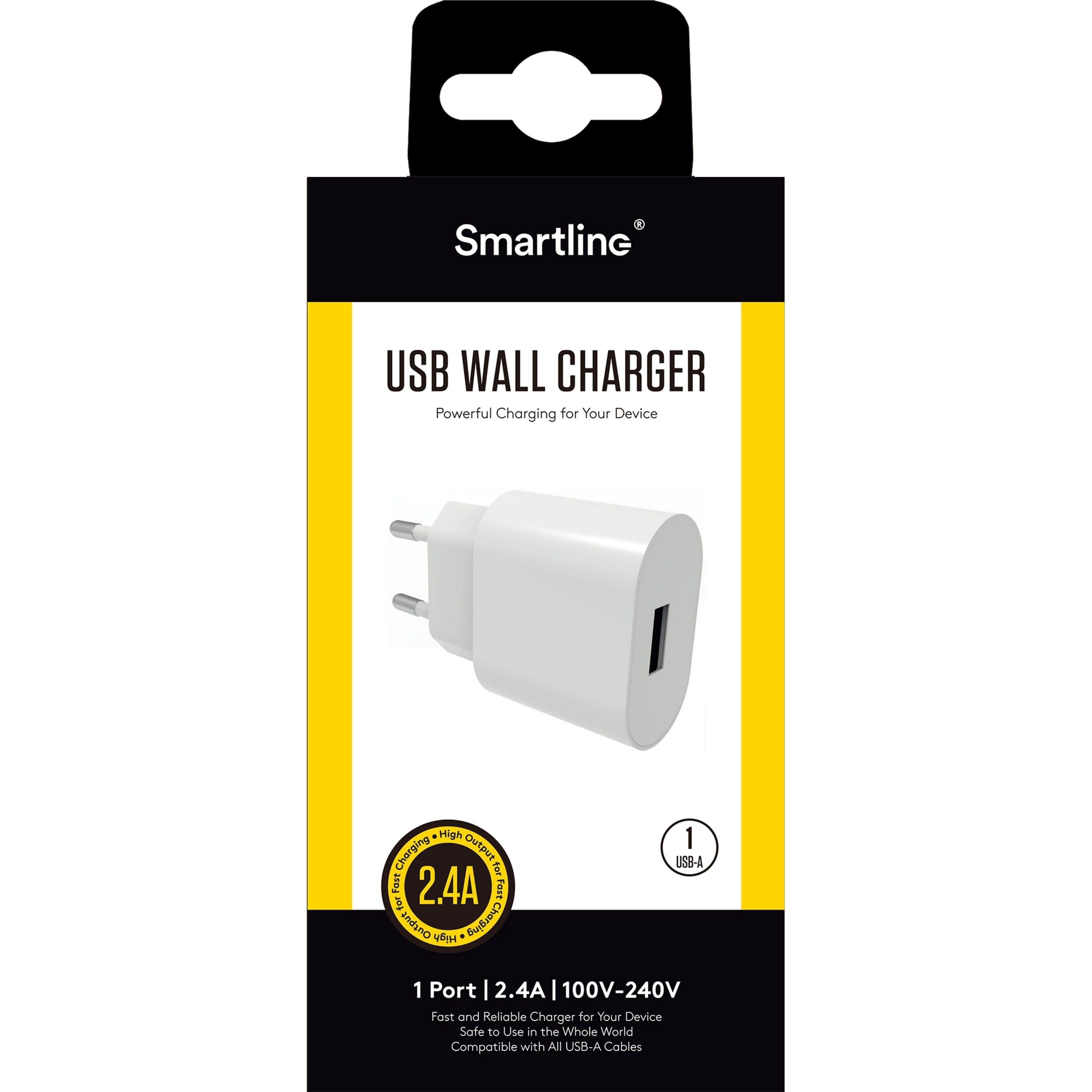 Chargeur USB 2.4A Blanc
