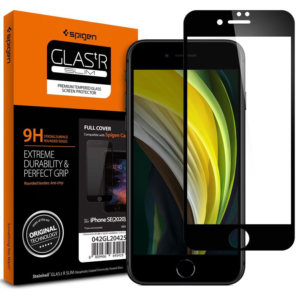 Screen Protector GLAS.tR SLIM HD iPhone SE (2020), noir