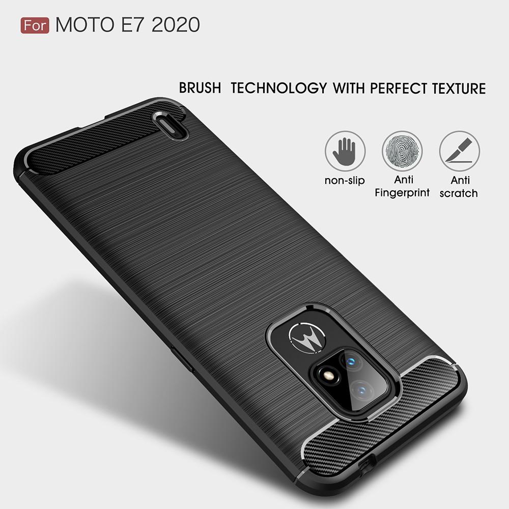 Coque Brushed TPU Case Motorola Moto E7 Black