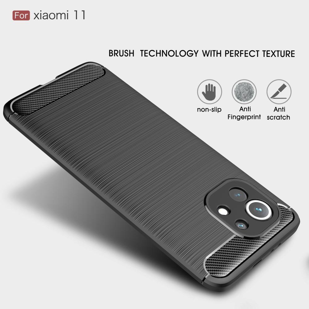 Coque Brushed TPU Case Xiaomi Mi 11 Black