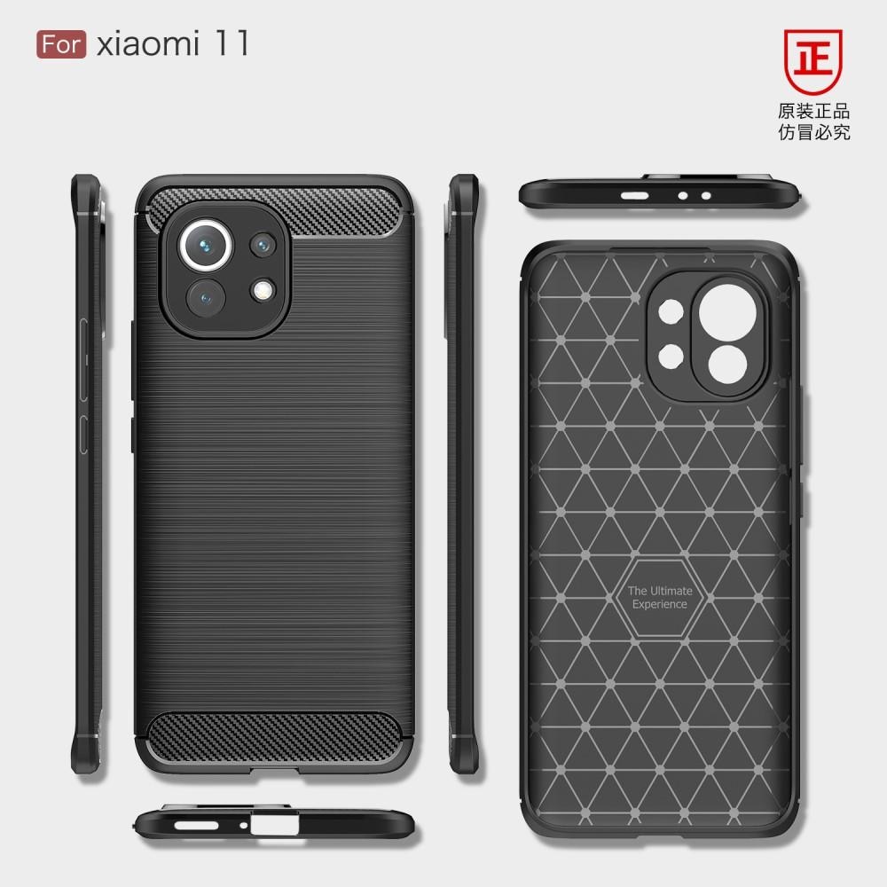 Coque Brushed TPU Case Xiaomi Mi 11 Black