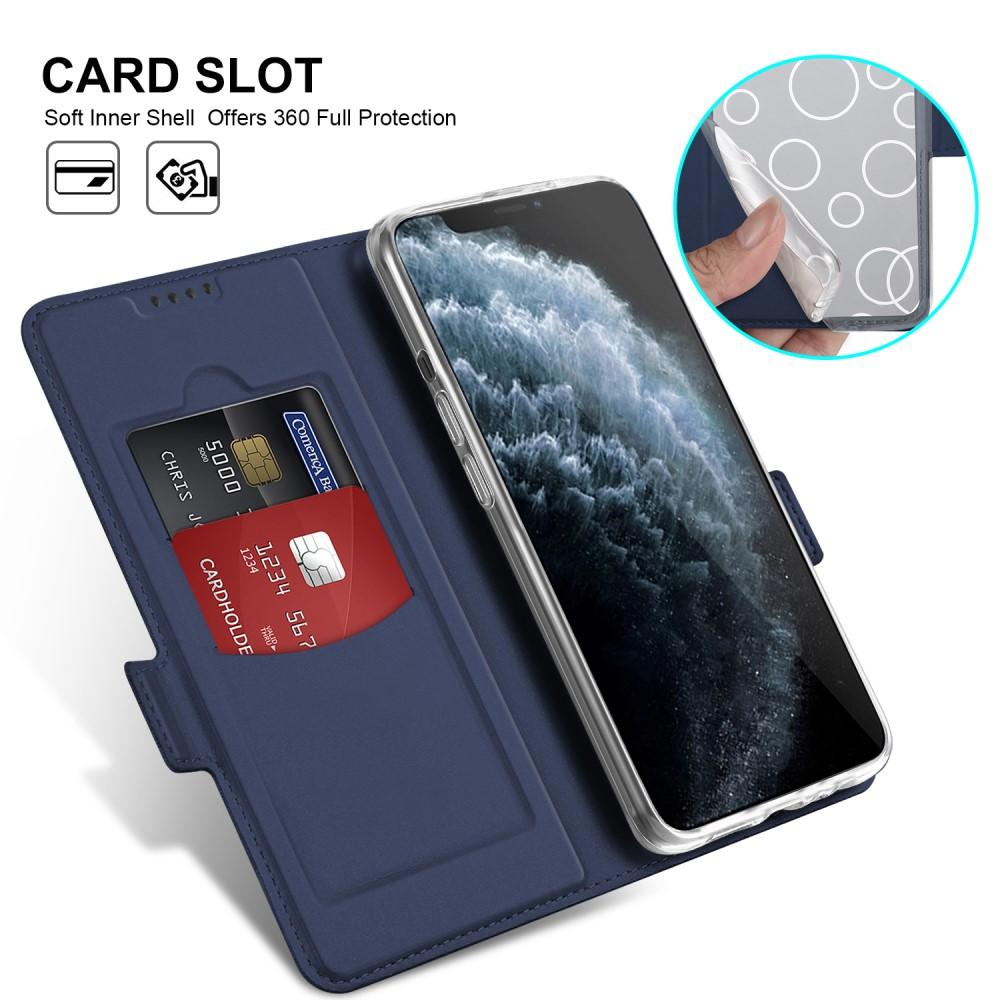 Étui portefeuille Slim Card Wallet iPhone 12/12 Pro Bleu