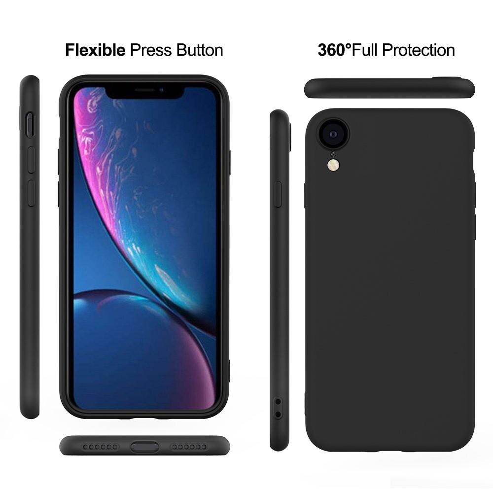 Coque Liquid Silicone iPhone Xr Black