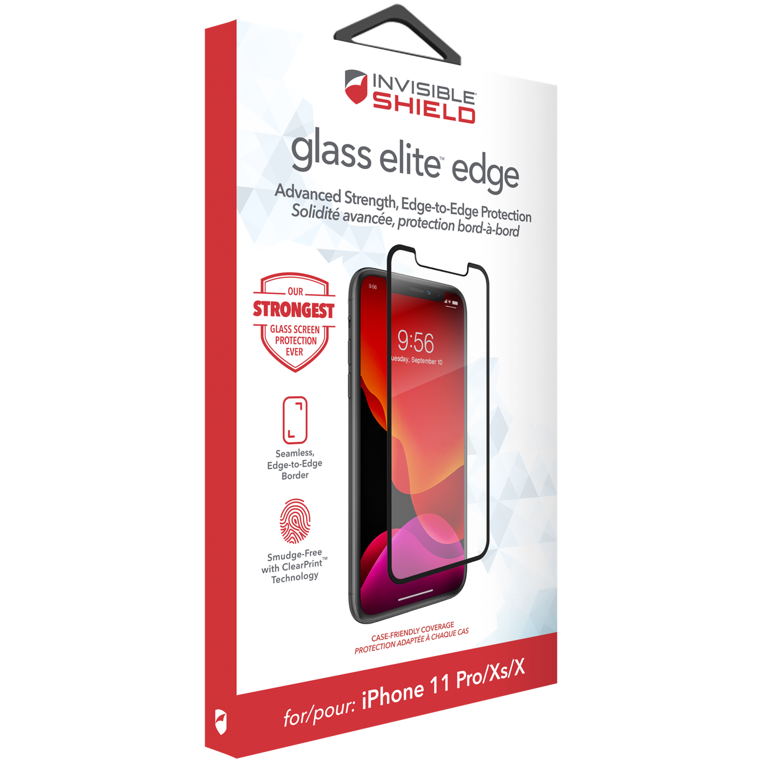 InvisibleShield Glass Elite iPhone X/XS Noir